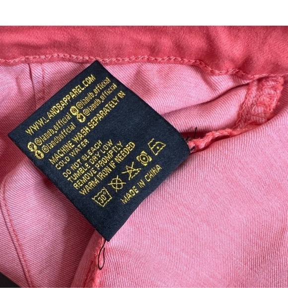 Lucky & Blessed Women's High Rise Coral Flare Jeans - Picture 9 of 9